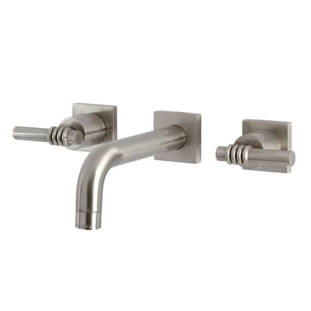 Kingston Brass KS6128ML Two-Handle Wall Mount Bathroom Faucet, Brushed Nickel KS6128ML